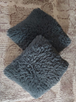 Smokey blue pillows new, set of 2, 50x55 cm