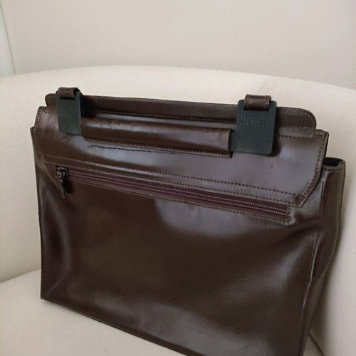Ripani leather handbag used, brown, with scratches