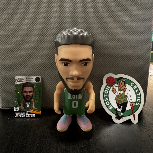 Jayson Tatum NBA figure with card and team sticker like new