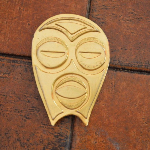 Giannis Tseklenis TSEKLENIS belt buckle used, 1970s, gold color