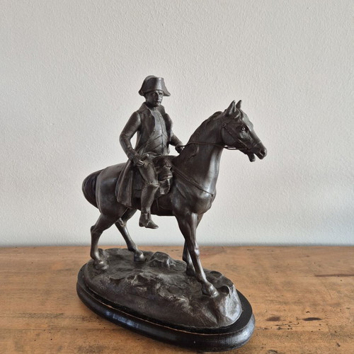 Zamak Napoleon Bonaparte Equestrian Statue, French Belle Époque