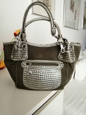 KATHY Van Zeeland shoulder bag used khaki color