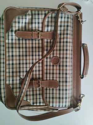Vintage briefcase like new with small internal stain