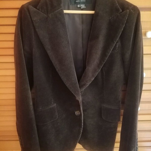 Zara brown corduroy jacket used, size 40