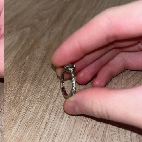 Swarovski ring size 55 like new, silver