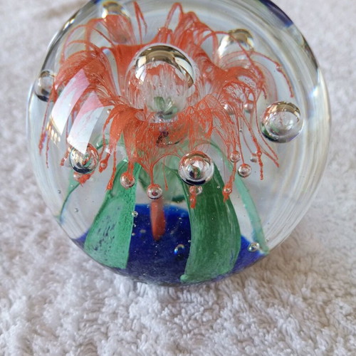 Murano ball new, glass, large 10×10 cm