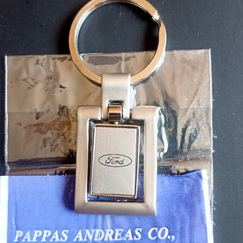 Vintage Ford spinning keychain, New Old Stock, heavy metal 37g