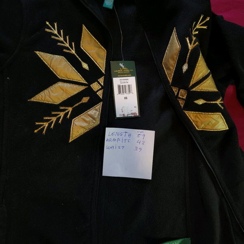 Ralph Lauren women's fleece jacket xs new, black with gold