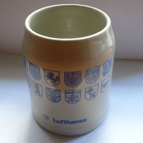 Vintage Lufthansa collectible mug 0.3 lt new