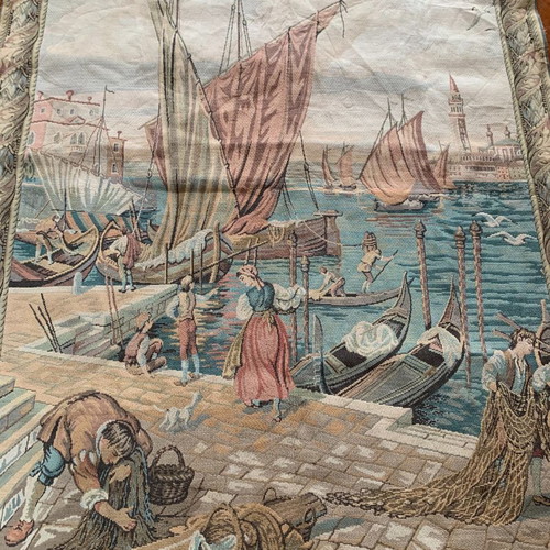 Tapestry with nautical theme like new, large size 150x117