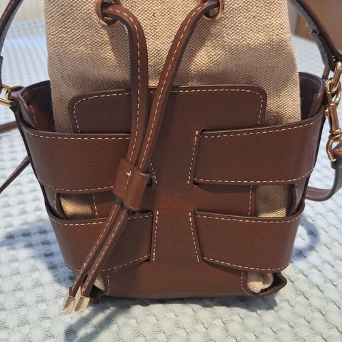 H&M Shoulder Bag new, beige and brown with inner pouch