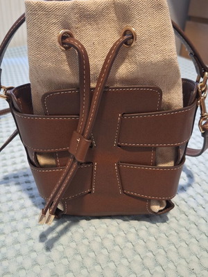 H&M Shoulder Bag new, beige and brown with inner pouch