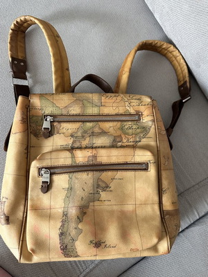 Alviero Martini 1a Classe backpack used, beige and brown