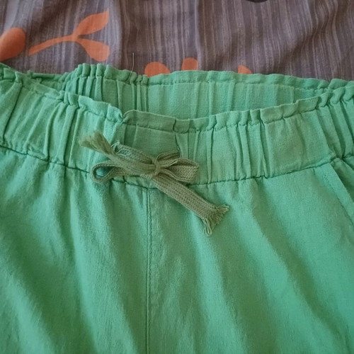 Cotton women's pants like new, size S, mint green