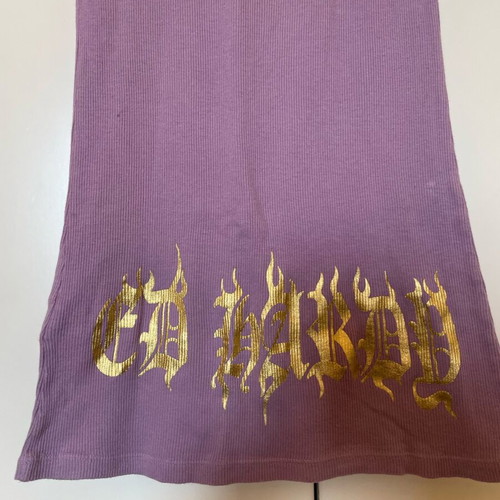 Ed Hardy tank top used, cotton, purple, size S
