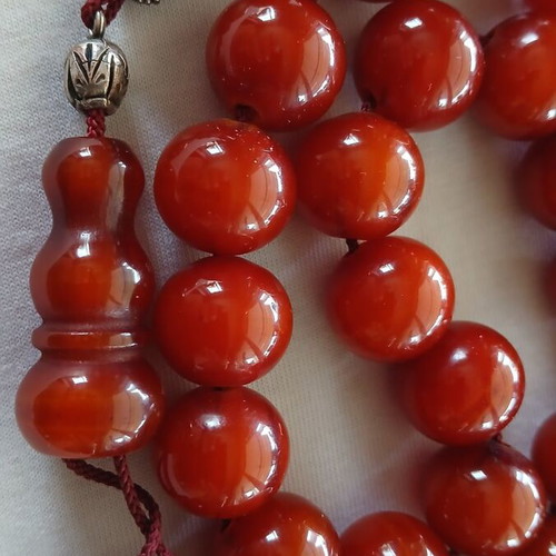 Masticha Bakelite Worry Beads with Silver Elements like new