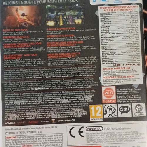 Guitar Hero Warriors of Rock for Nintendo Wii used