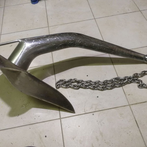 Ultra anchor 21 kgr used, stainless handmade with swivel