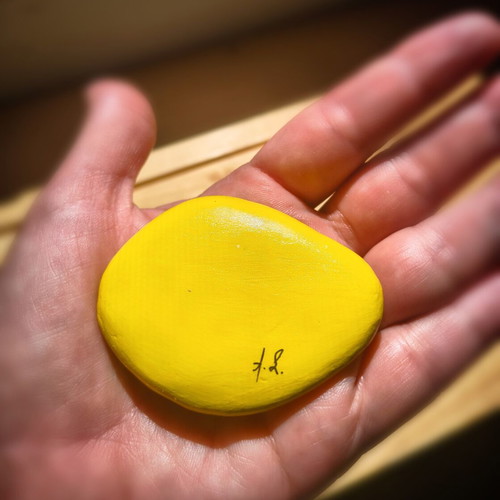 Handpainted Decorative Painted Pebble Magnet, New