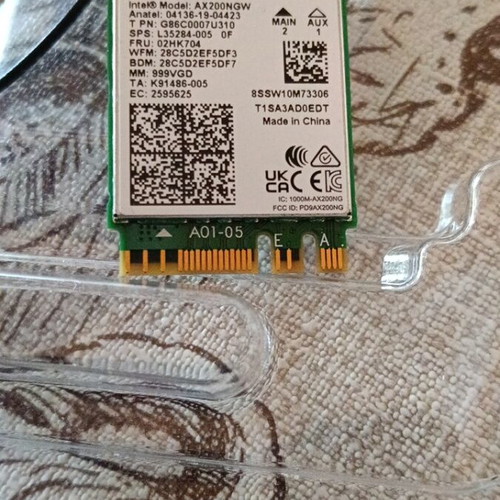 Κάρτα Wi-Fi Intel AX200NGW (Wi-Fi 6) με κεραίες και bracket καινούργια