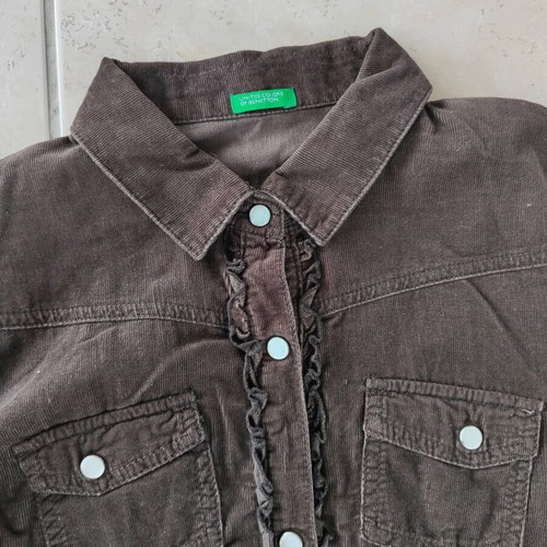 Benetton vintage corduroy dress for girl 10 years like new, brown