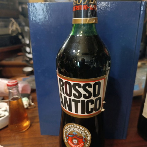 Vintage Rosso Antico bottle sealed, 1970s/1980s