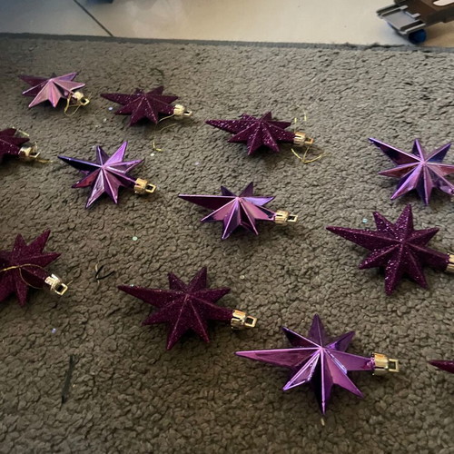 Christmas balls used, assorted