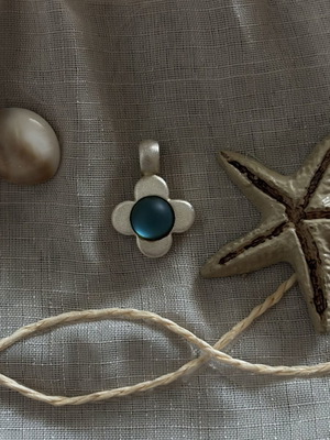 Vintage silver 950 pendant with stone like new, turquoise