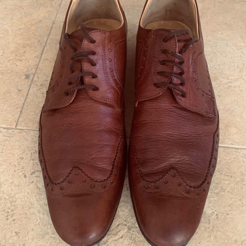 Kalogirou leather dress shoes, brown, size 46