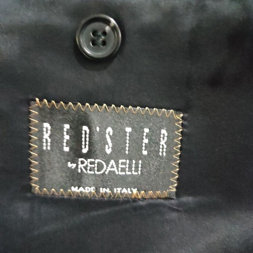 Red'ster by Redaelli men's jacket, wool silk linen, size 52, blue