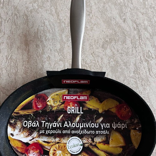 Neoflam oval fish grill pan new 31.7x21.7 cm