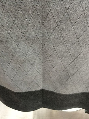Sofa throw used gray/black with hole