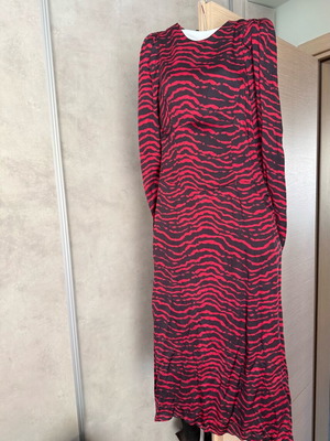 Annie P midi dress new, size XS, black and red