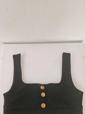 Zara Bustier ελαστικό με χρυσά κουμπιά, σαν καινούργιο, μαύρο
