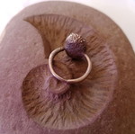 Copper ring with agate stone size 55 like new