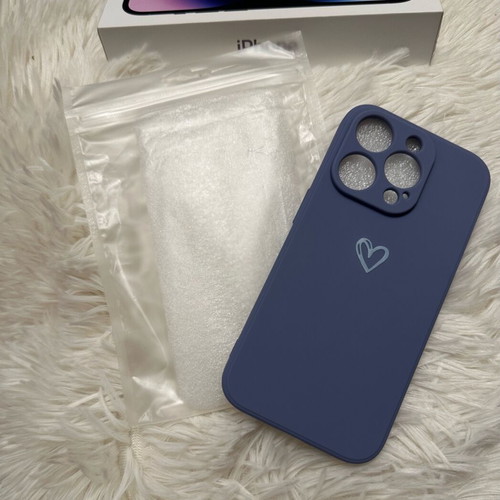 Silicone case for iPhone 14 Pro new, blue
