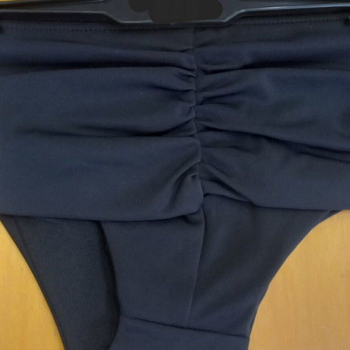Black Bikini Bottom with Scrunch Butt New by Rock Club