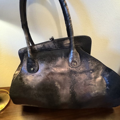 Viktor & Rolf vintage black leather handbag
