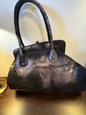 Viktor & Rolf vintage black leather handbag