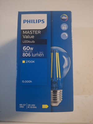Philips Master Value LED λαμπτήρας E27 5.9W 806lm 2700K καινούργιος