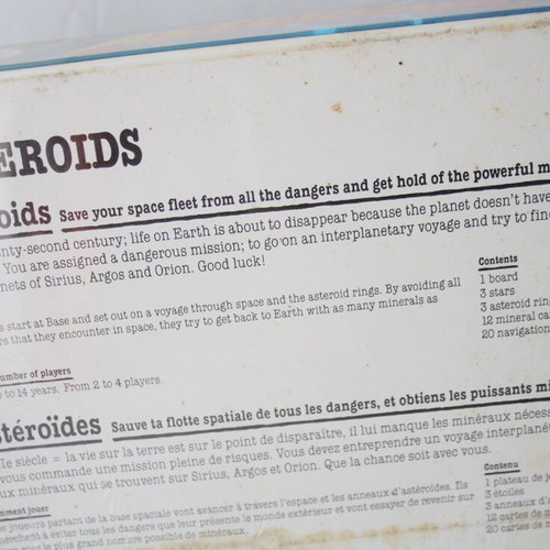Asteroids Space vintage 1990 board game new, Educa Spain
