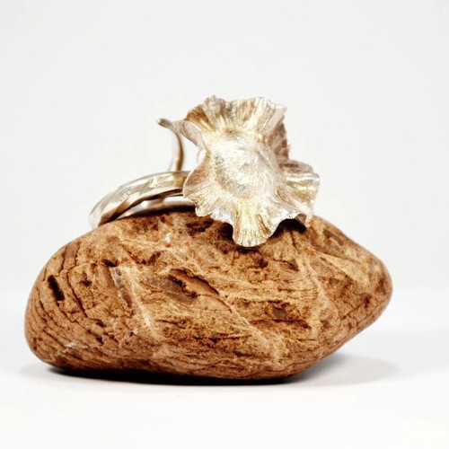 Handmade Silver Ring made to order with Riverside Flowers theme
