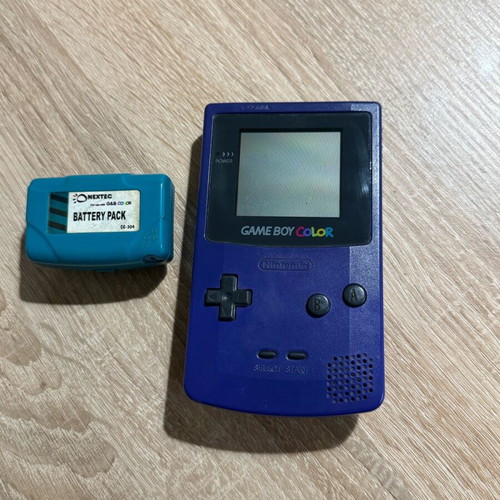 Game Boy Color used with rechargeable battery pack