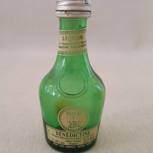 Miniature glass liquor bottles used, set of 3 pieces
