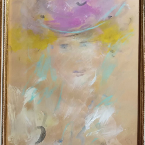 Painting by artist Doris, like new, signed, 24x34 cm