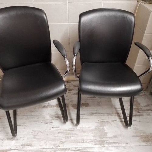 Leather office visitor chairs, comfortable, elegant