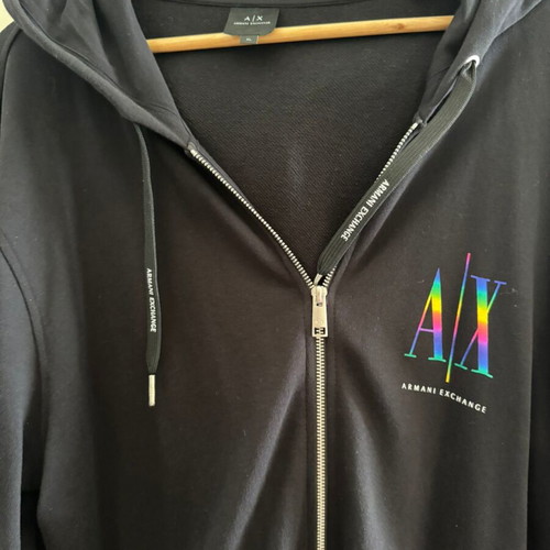 Armani Exchange black hoodie jacket size XL like new