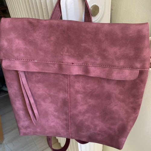 Backpack suede used backpack with zipper compartment
