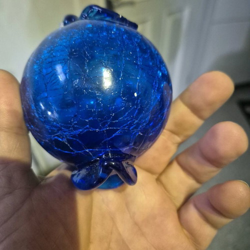 Decorative Crackle Pomegranate like new, symbol of luck and abundance