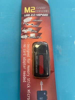 Card reader USB to M2 for old Ericsson phone memory, new
